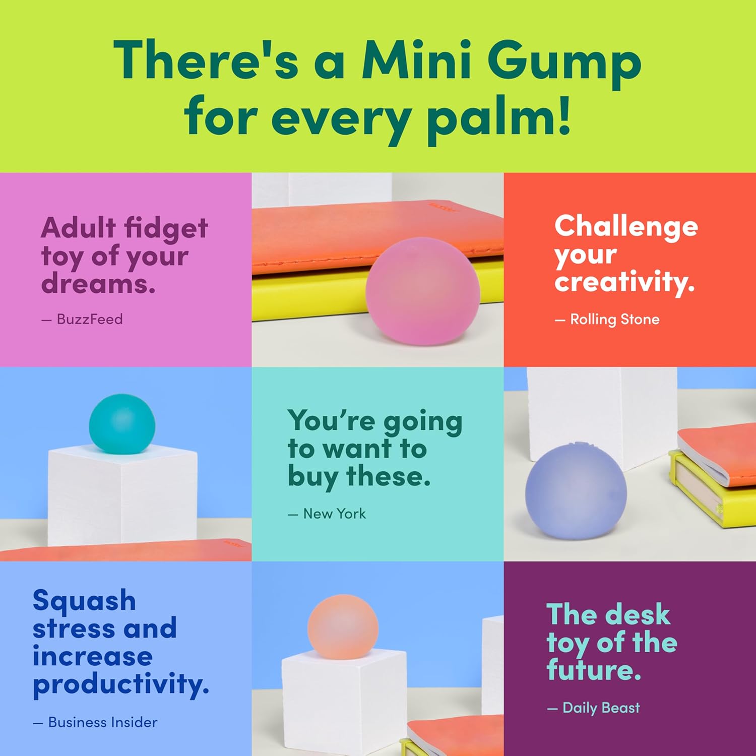 SPEKS Mini 6 Pack Prism Gump - The Memory Gel Stress Ball